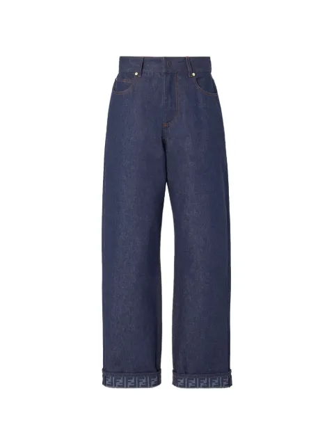 FENDI five-pockets denim jeans Blue FLP882AOHS