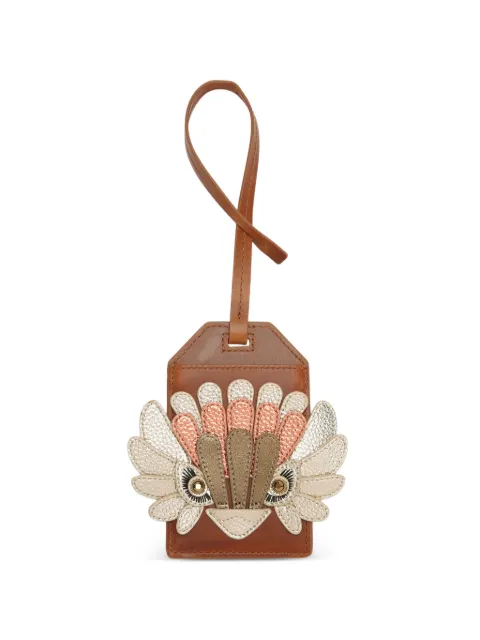 Kurt Geiger London Eagle leather luggage tag Brown 5606239979