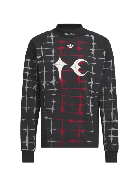 adidas long-sleeve patterned sweatshirt Black KF6913