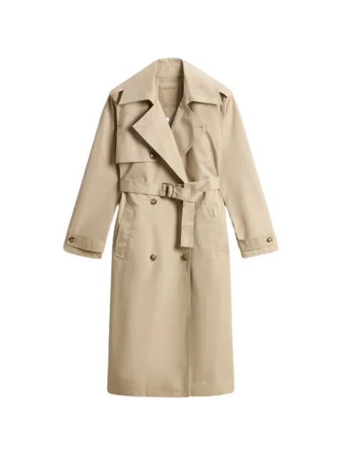 Woolrich double-breasted belted trench coat Neutrals CFWWOU2251FRUT5303