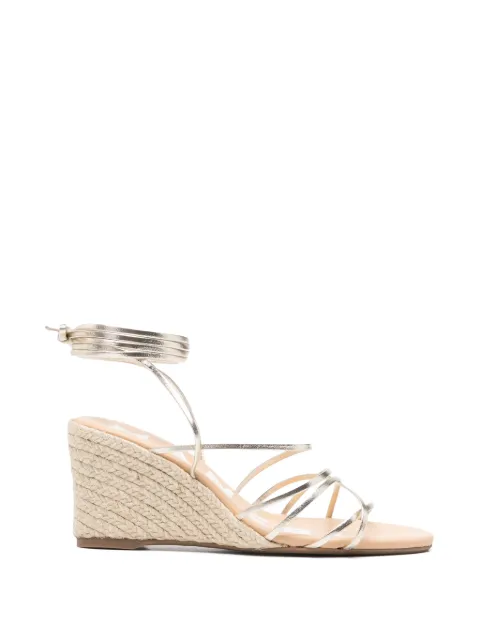Manebi metallic strappy wedge sandals Gold Z88KX