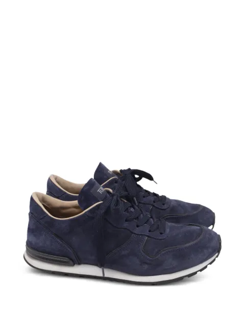 Tod's Vintage suede lace-up fastening sneakers Blue GILTPUUSSH643268M
