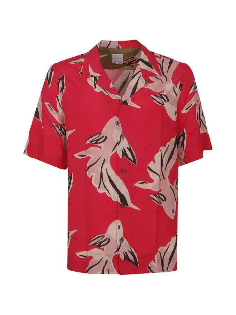 Paul Smith fish-print short-sleeve shirt Red M1R905UV02999