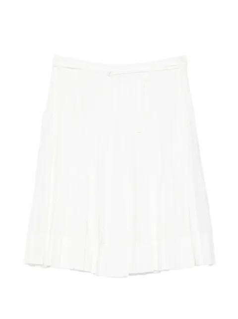 Low Classic pleated midi skirt White LCPS26SK01160