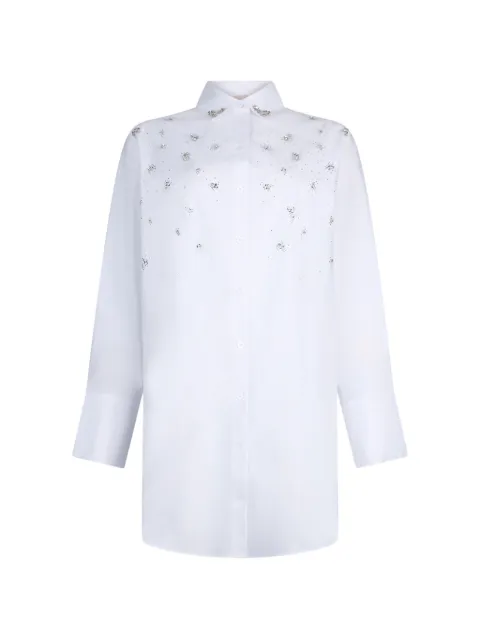 LIU JO shirt dress with bejewelled embellishment White WA6154T407A