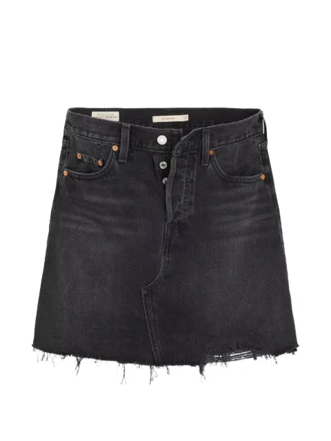 Levi's Deconstructed distressed raw-cut mini skirt Black 005LW0002