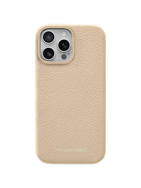 MAISON de SABRÉ leather iPhone 16 Pro Max phone case Neutrals 16PM