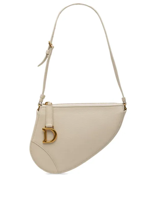 Christian Dior Pre-Owned 2023 Goatskin Saddle Rodeo Pouch shoulder bag White C08RMY9YB5JMDS45