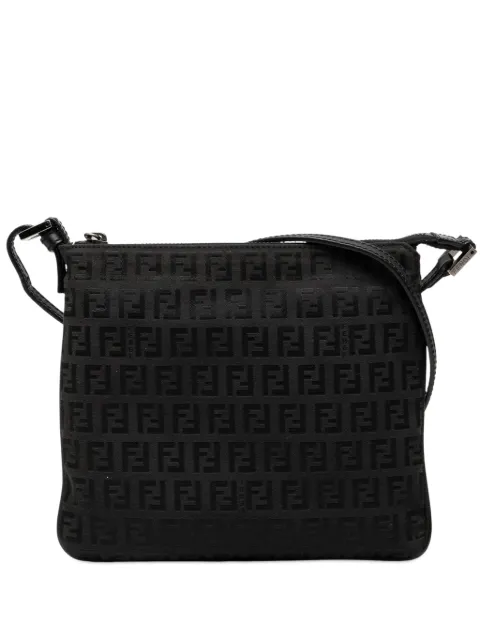 Fendi Pre-Owned 2000-2010 Zucchino Canvas crossbody bag Black 0XPYX8BX4P5HCSJH