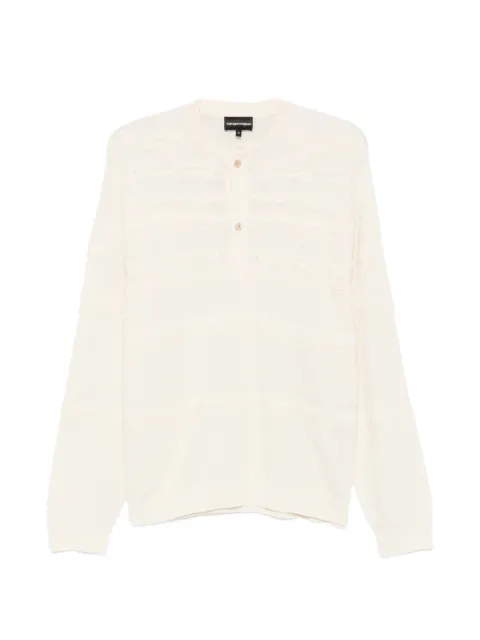 Emporio Armani button patterned sweater Neutrals EM004442AF25739