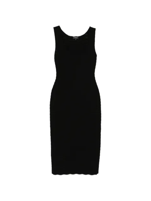 Emporio Armani ribbed sleeveless midi dress Black EW003024AF22468