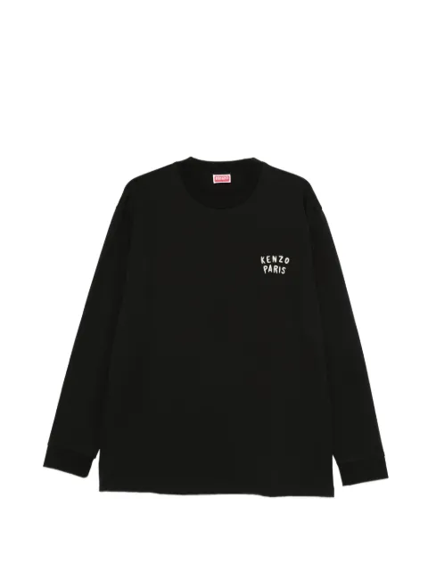 Kenzo logo-embroidered long-sleeve top Black FG55TL3034SY