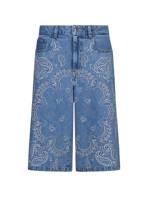 LIU JO denim shorts with embroidery Blue UA6182D0313