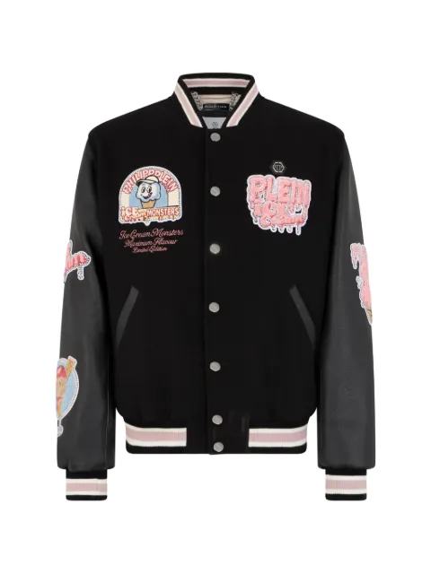 Philipp Plein college bomber Ice Cream Monsters Black PAFCMRB3055PTE120N