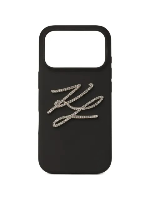 Karl Lagerfeld Autograph silicone iPhone 17 pro case Black CG260016999