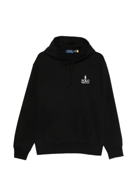 Polo Ralph Lauren logo-embroidery hoodie Black 710B14661006