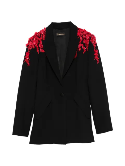 IMROSKA shoulder-embellished blazer Black REDPIANOBLAZER