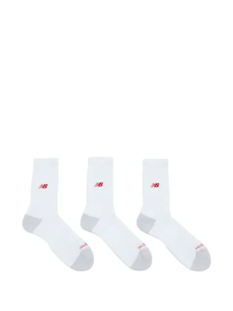 New Balance Active Premium logo-embroidered socks (set of three) White AC98743
