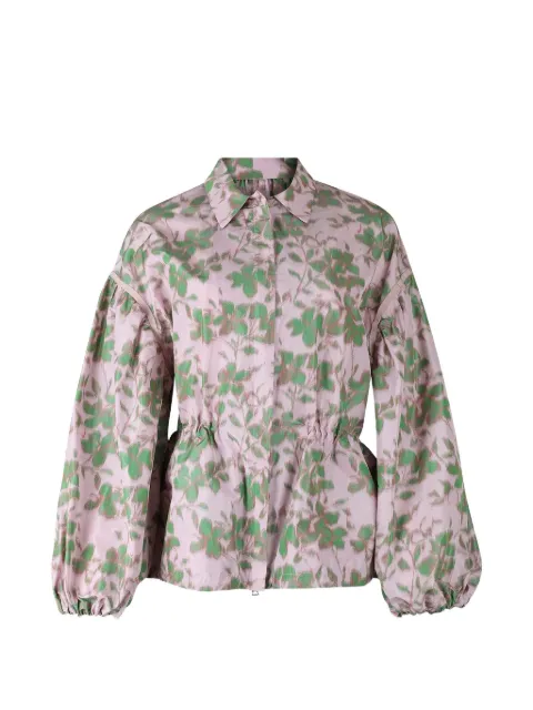 Giambattista Valli floral-pattern drawstring jacket Pink 26SSPVCA809110TAFM054