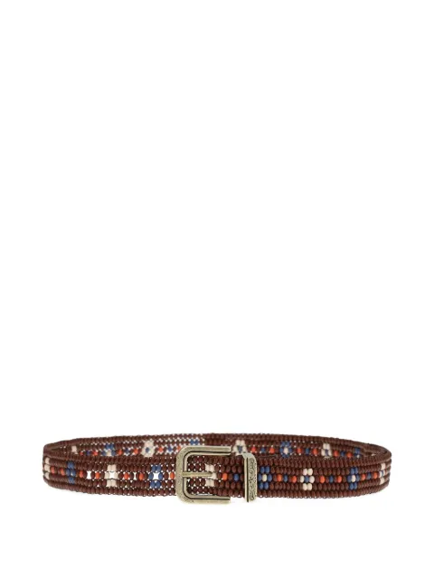 ETRO embroidered beaded belt Brown WP3B0092AR499