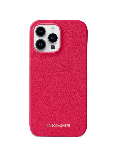 MAISON de SABRÉ Leather iPhone 15 Pro case Pink 15P