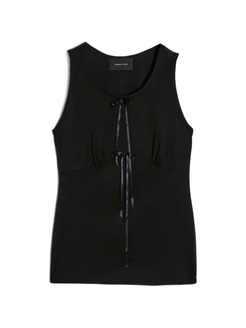 Simone Rocha bow-embellishment tank top Black 54090571