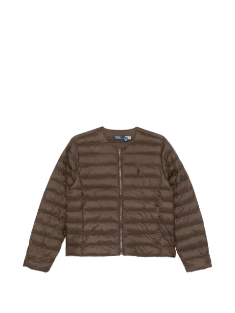 Polo Ralph Lauren logo-embroidered puffer jacket Brown 211A93245002