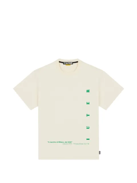 IUTER Face graphic-print T-shirt Neutrals 24SITS15