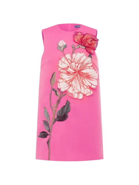Leo Lin Yvonne floral-appliqué mini dress Pink LLSS260311