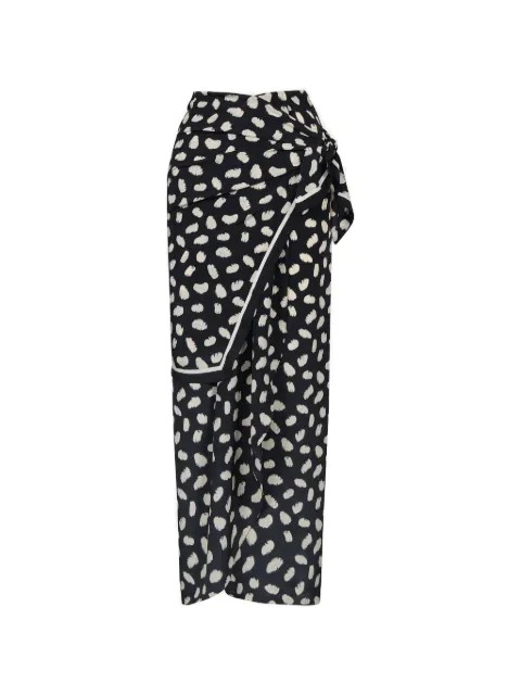 Johanna Ortiz Captivation printed midi skirt Black PT03817