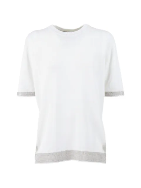 Peserico linen trim sweater White R59497F129056R