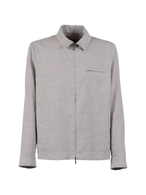 Peserico zip-up shirt jacket Grey R5226905814