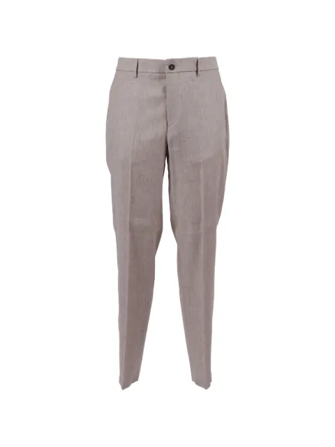 Peserico pressed-crease straight-leg trousers Grey R5472505791