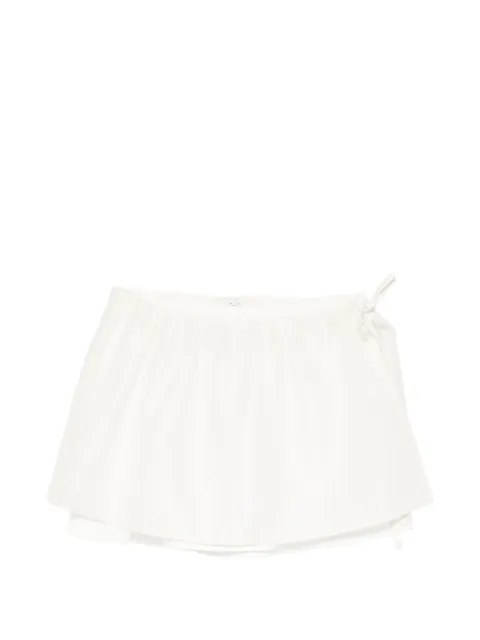 DUNST drawstring layered mini skirt Neutrals UDSK6A210CR