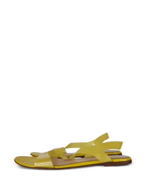 Gianvito Rossi Metropolis slingback leather sandals Yellow 2056413