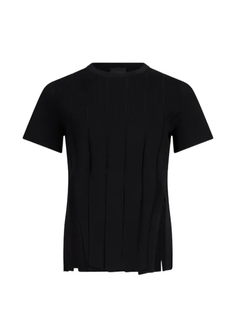 LIU JO fringed short-sleeve sweater Black CA6110MS55N