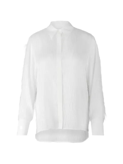 Peserico fringe-embellishment shirt White A06264SOLARWHT