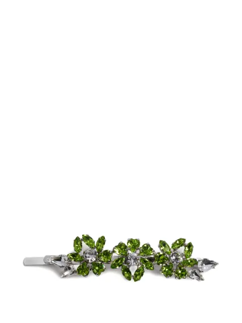 Simone Rocha Heartbloom crystal-embellishment hair clip Silver CLP500907GREENCRYSTAL