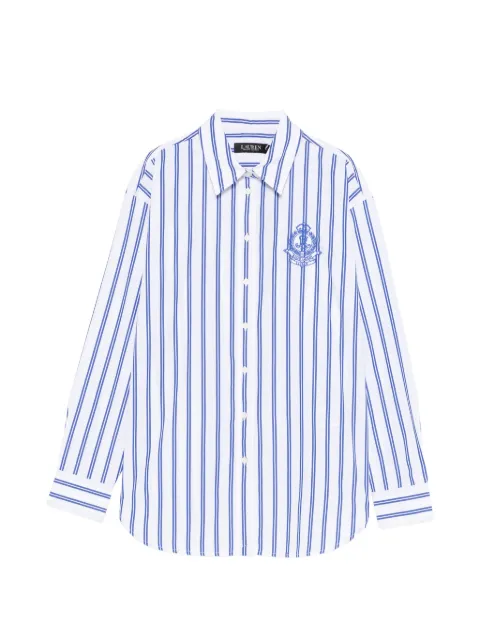 Lauren Ralph Lauren striped embroidered shirt White 200P08746001