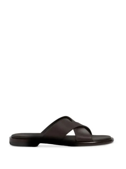 Zegna crisscross sandals Brown LHBULA8059Z