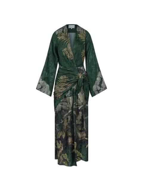 Johanna Ortiz New Ollantay floral-jacquard midi dress Green PT03803