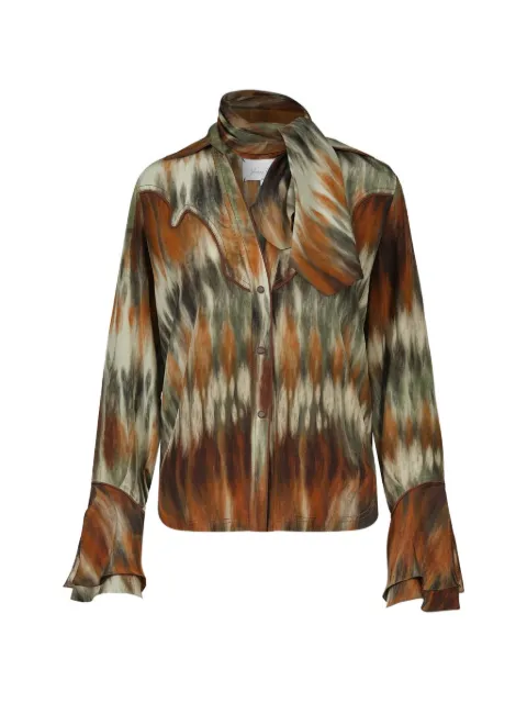 Johanna Ortiz Cabalgando abstract-pattern shirt Brown PT03753