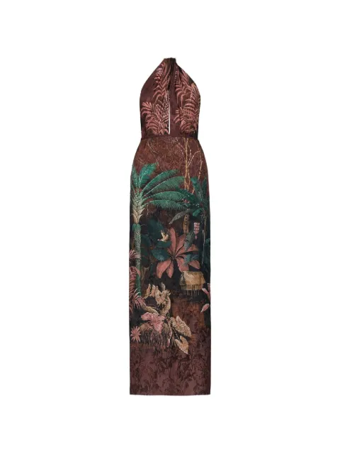 Johanna Ortiz Wild Horizons floral-pattern maxi dress Brown PT03726