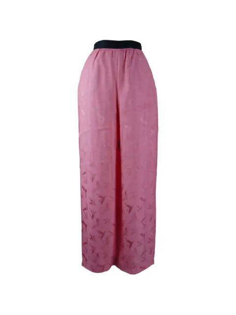Maje patterned-jacquard palazzo trousers Pink 2053747