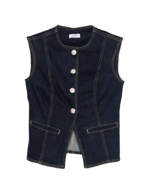 LIU JO buttoned gilet Blue UA6345D4925