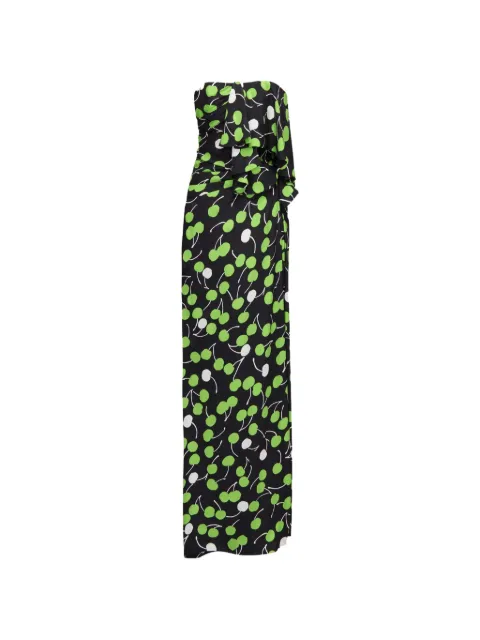 Saint Laurent strapless silk maxi dress Black 854979Y7J461176