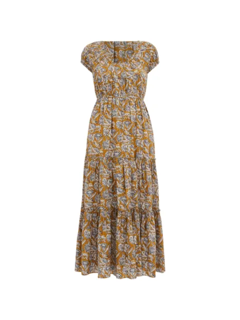Ulla Johnson Alexi Midi floral-print tiered dress Yellow SP260153