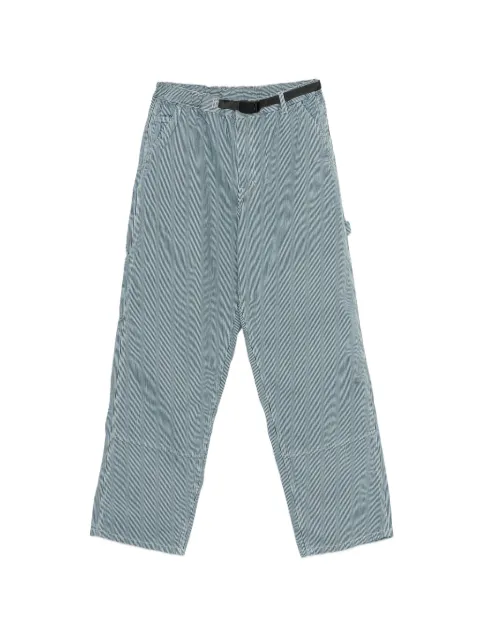 Gramicci striped belted trousers Blue G6SMP010