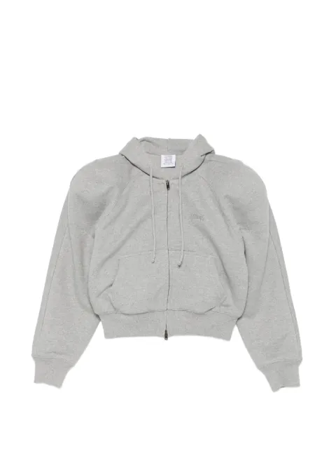 VETEMENTS jersey zip hoodie Grey WE76ZU503G