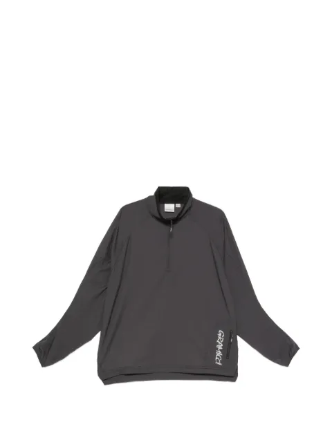 Gramicci logo-print half-zip jacket Grey G6SMJ024